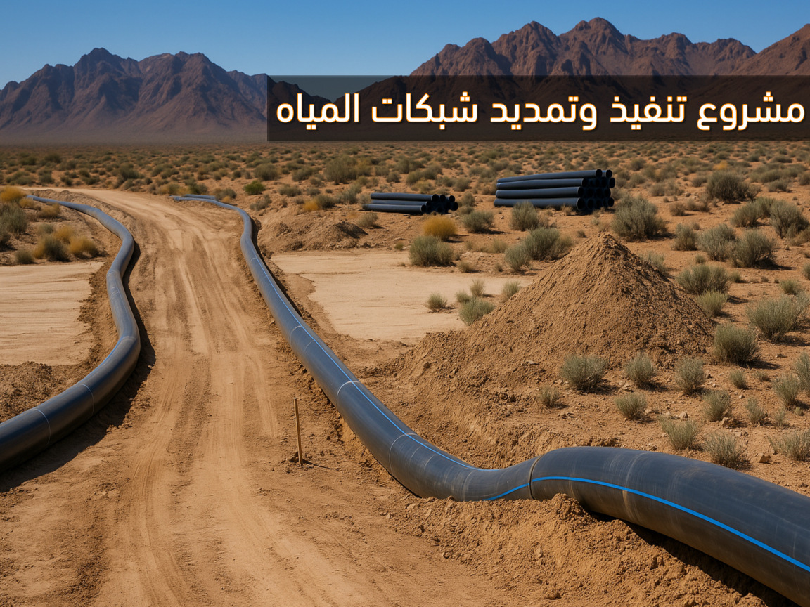 رؤيا الدار تنفذ مشروع تنفيذ وتمديد شبكات المياه في منطقة تبوك